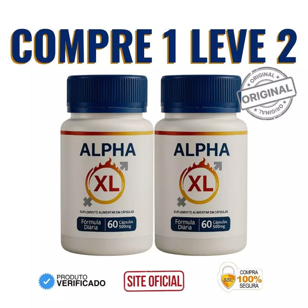 Alpha XL 60cps Original - Desperte Seu Potencial Máximo - ESCOLHA ABAIXO A SUA OFERTA - 2 ou 4 FRASCOS - FRETE GRÁTIS