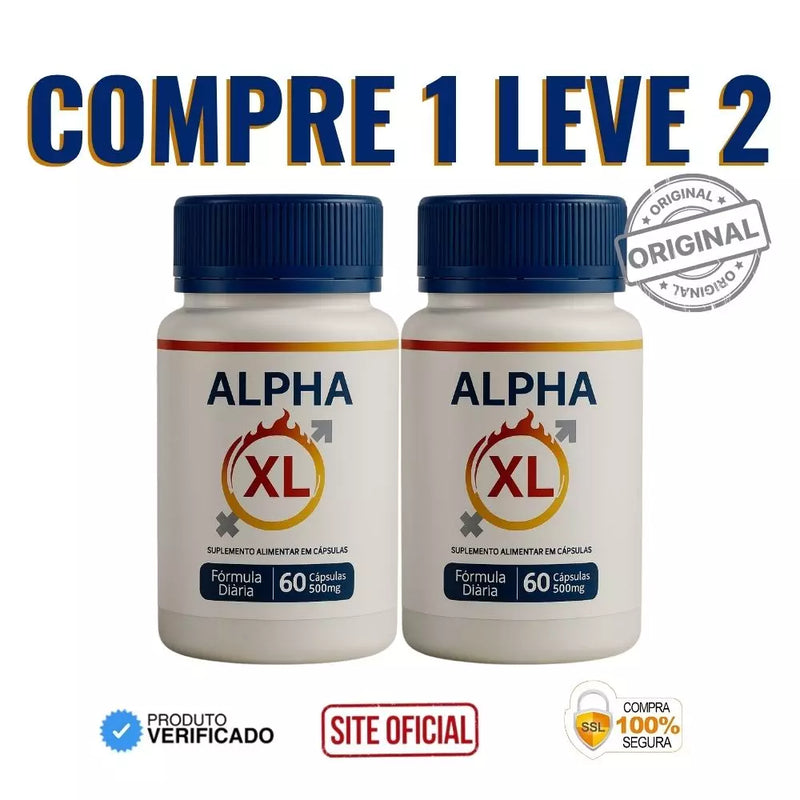 Alpha XL 60cps Original - Desperte Seu Potencial Máximo - ESCOLHA ABAIXO A SUA OFERTA - 2 ou 4 FRASCOS - FRETE GRÁTIS