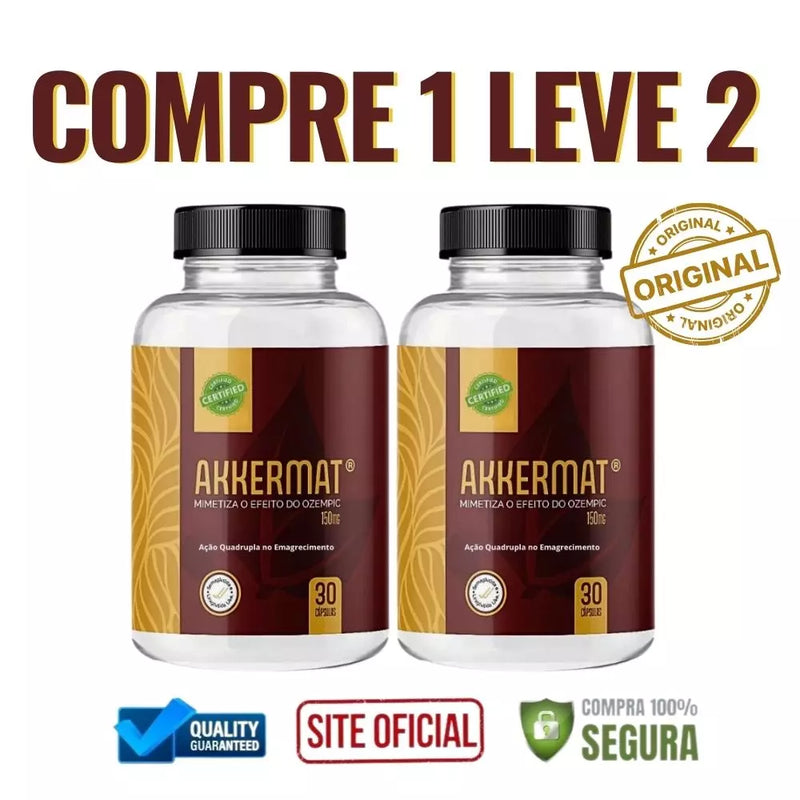 Akkermat 150mg 30cps - O Poderoso Emagrecedor Termogênico Para Controlar a Fome e Perder Peso - Super Oferta + Frete Grátis