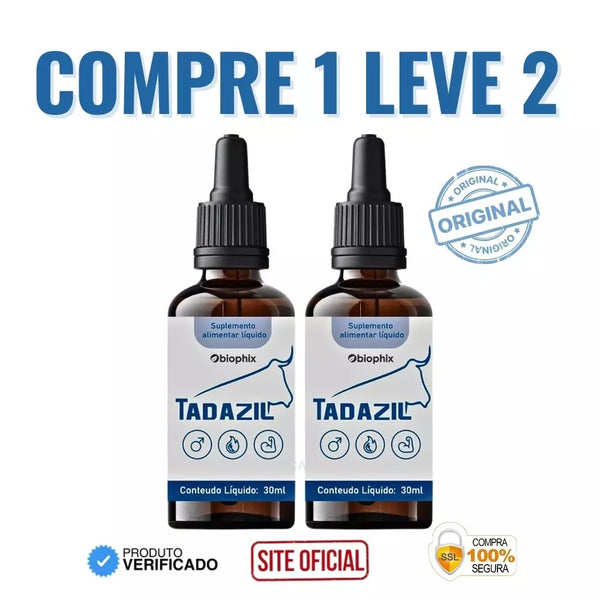 Tadazil 30ml Original: Aumente Seu Desejo e Potência Sexual Naturalmente - ESCOLHA ABAIXO A SUA OFERTA - 2 ou 4 FRASCOS - FRETE GRÁTIS