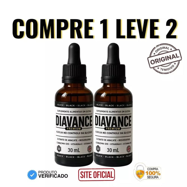 Diavance 30ml Original: Mantemha Sua Glicose no Controle - ESCOLHA ABAIXO A SUA OFERTA - 2 ou 4 FRASCOS - FRETE GRÁTIS