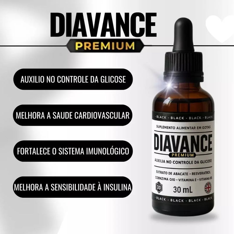 Diavance 30ml Original: Mantemha Sua Glicose no Controle - ESCOLHA ABAIXO A SUA OFERTA - 2 ou 4 FRASCOS - FRETE GRÁTIS