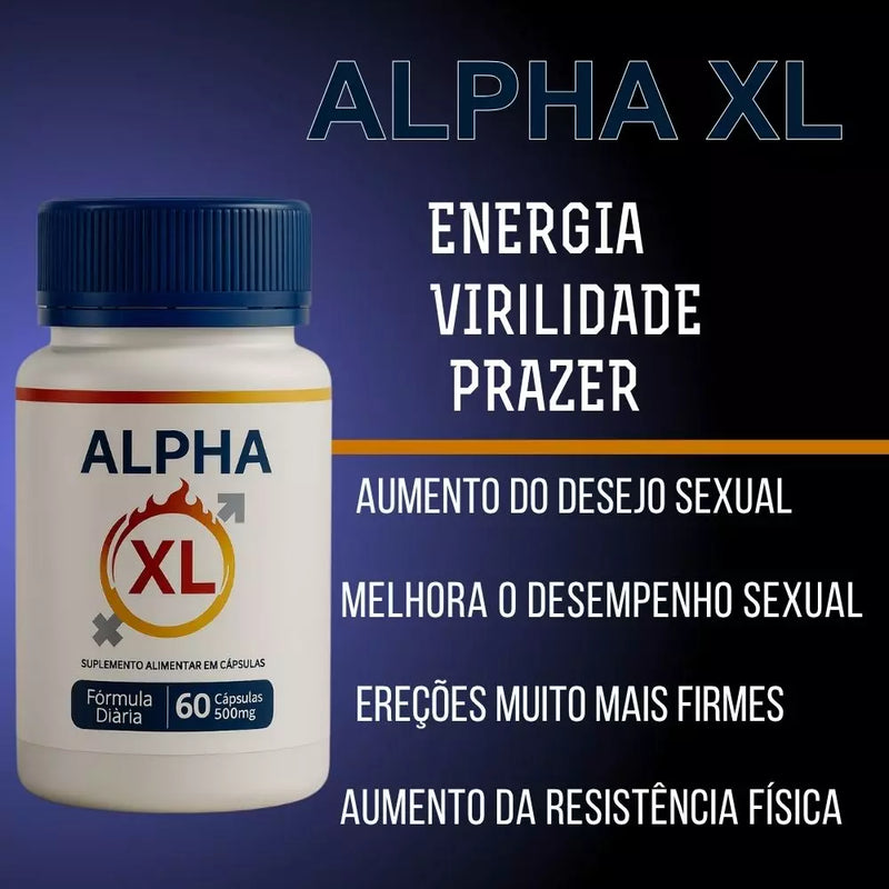 Alpha XL 60cps Original - Desperte Seu Potencial Máximo - ESCOLHA ABAIXO A SUA OFERTA - 2 ou 4 FRASCOS - FRETE GRÁTIS