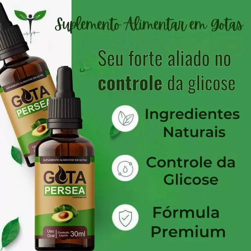 Gota Persea 30ml Original - Mantenha Sua Glicose Equilibrada - ESCOLHA ABAIXO A SUA OFERTA - 2 ou 4 FRASCOS - FRETE GRÁTIS
