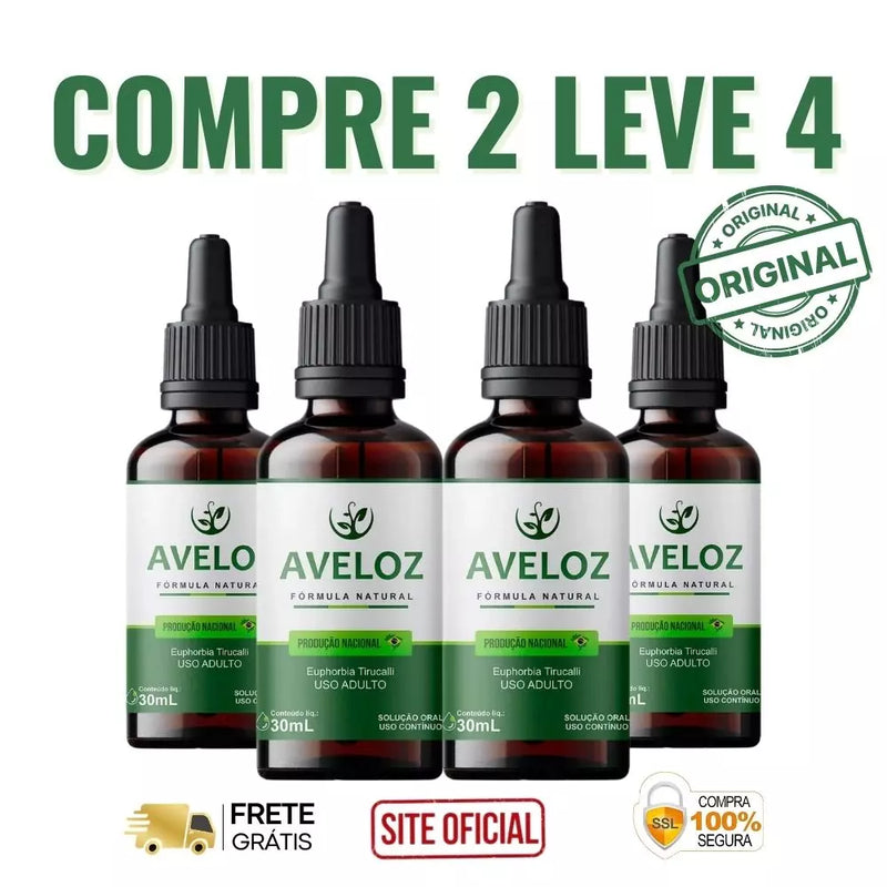 Aveloz 30ml Original - Equilíbrio Natural para o Seu Corpo - ESCOLHA ABAIXO A SUA OFERTA - 2 ou 4 FRASCOS - FRETE GRÁTIS