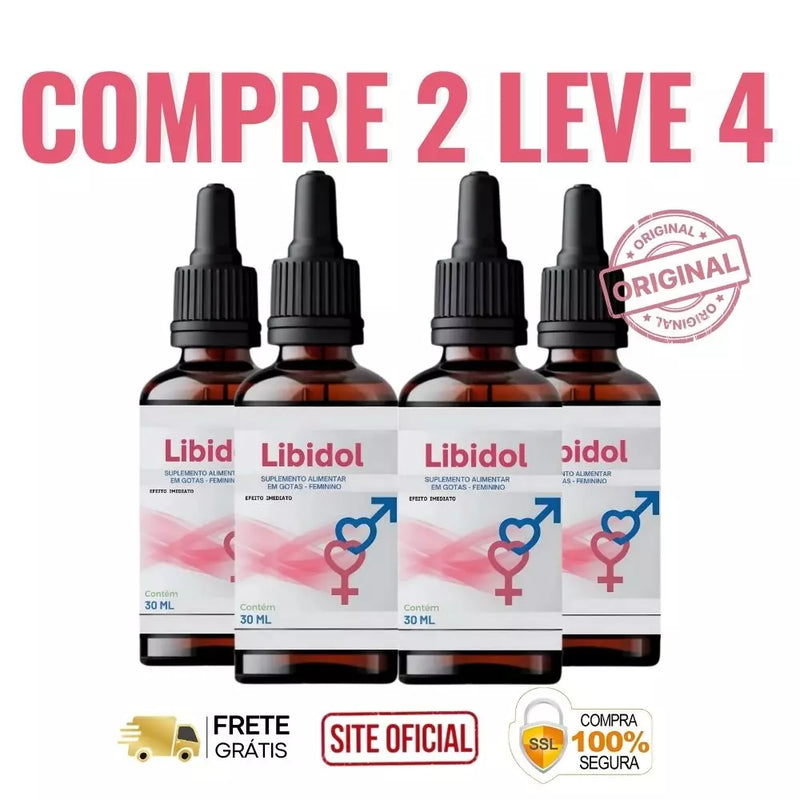 Libidol 30ml Original - Viva Seu Prazer Com Mais Intensidade - ESCOLHA ABAIXO A SUA OFERTA - 2 ou 4 FRASCOS - FRETE GRÁTIS