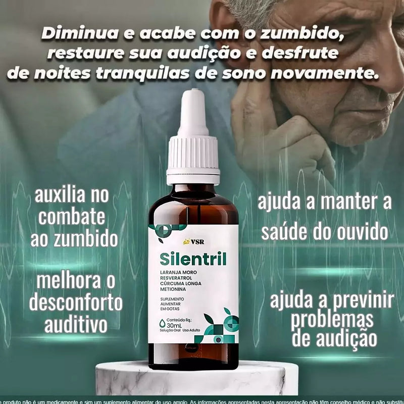 Silentril 30ml Original - Clareza Auditiva e  Sem Incômodos - ESCOLHA ABAIXO A SUA OFERTA - 2 ou 4 FRASCOS - FRETE GRÁTIS