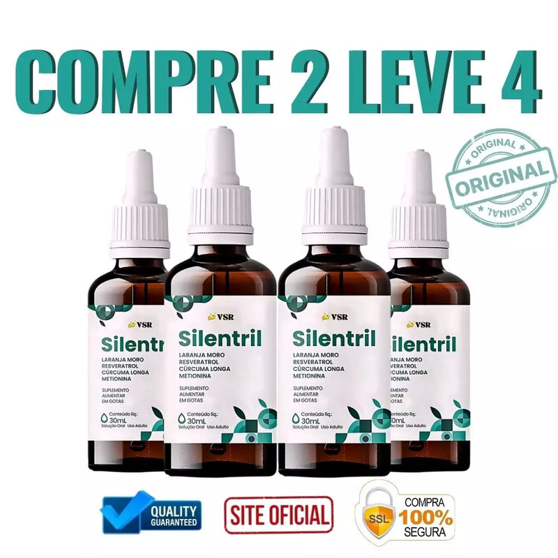 Silentril 30ml Original - Clareza Auditiva e  Sem Incômodos - ESCOLHA ABAIXO A SUA OFERTA - 2 ou 4 FRASCOS - FRETE GRÁTIS