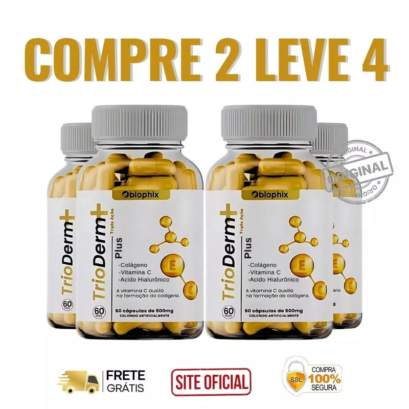 TrioDerm 60cps Original - Tratamento Revolucionário Contra as Rugas e o Envelhecimento - Oferta Especial+ Frete Grátis