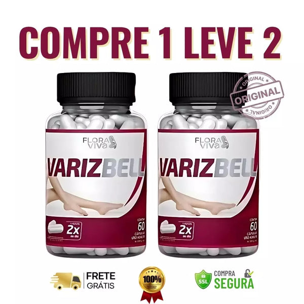 Varizbell 60 Cápsulas:  - Pernas Mais Bonitas Sempre - ESCOLHA ABAIXO A SUA OFERTA - 2 ou 4 FRASCOS - FRETE GRÁTIS