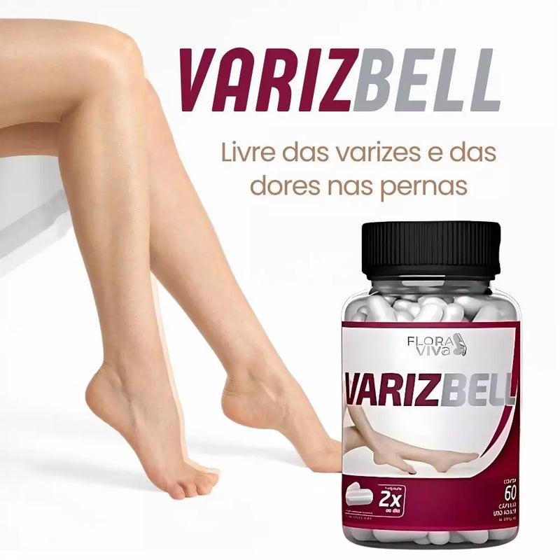 Varizbell 60 Cápsulas:  - Pernas Mais Bonitas Sempre - ESCOLHA ABAIXO A SUA OFERTA - 2 ou 4 FRASCOS - FRETE GRÁTIS
