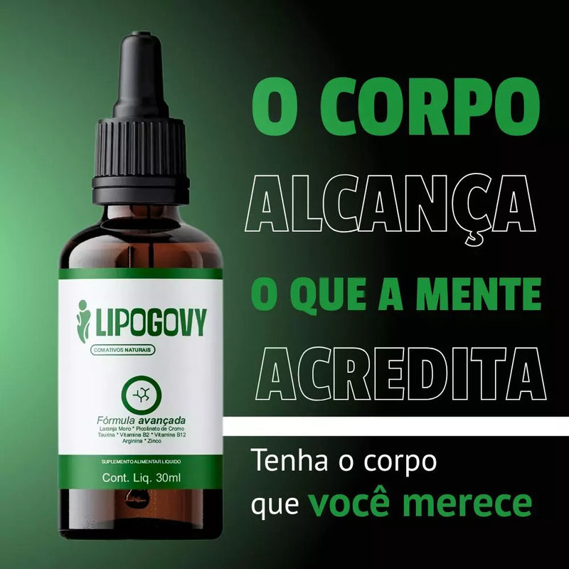 Lipogovy 30ml Original - Menos Gordura, Sem Efeito Sanfona - ESCOLHA ABAIXO A SUA OFERTA - 2 ou 4 FRASCOS - FRETE GRÁTIS