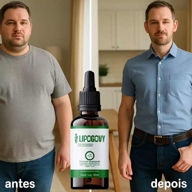 Lipogovy 30ml Original - Menos Gordura, Sem Efeito Sanfona - ESCOLHA ABAIXO A SUA OFERTA - 2 ou 4 FRASCOS - FRETE GRÁTIS