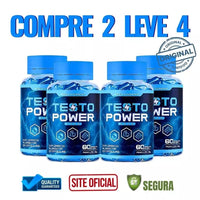 Testo Power 60cps Original - Máxima Potência Sexual e Vitalidade Masculina -  ESCOLHA UMA DAS OPÇÕES ABAIXO - 2 ou 4 FRASCOS - FRETE GRÁTIS