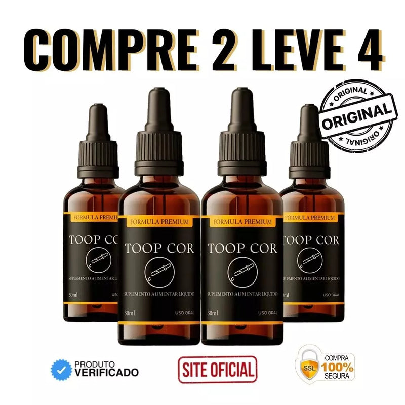 Toop Cor 30ml Original: A Transformação que Seus Cabelos Merecem - ESCOLHA ABAIXO A SUA OFERTA - 2 ou 4 FRASCOS - FRETE GRÁTIS