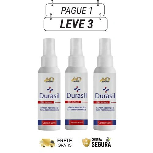 Durasil Gel 30ml - Confiança, Sensibilidade e Controle Total - Kits com 3 e 5 Frascos - Frete Grátis