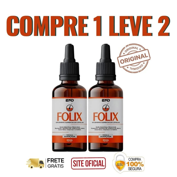 Folix 30ml Original - Cabelos Fortes e Cheios de Vida - ESCOLHA ABAIXO A SUA OFERTA - 2 ou 4 FRASCOS - FRETE GRÁTIS