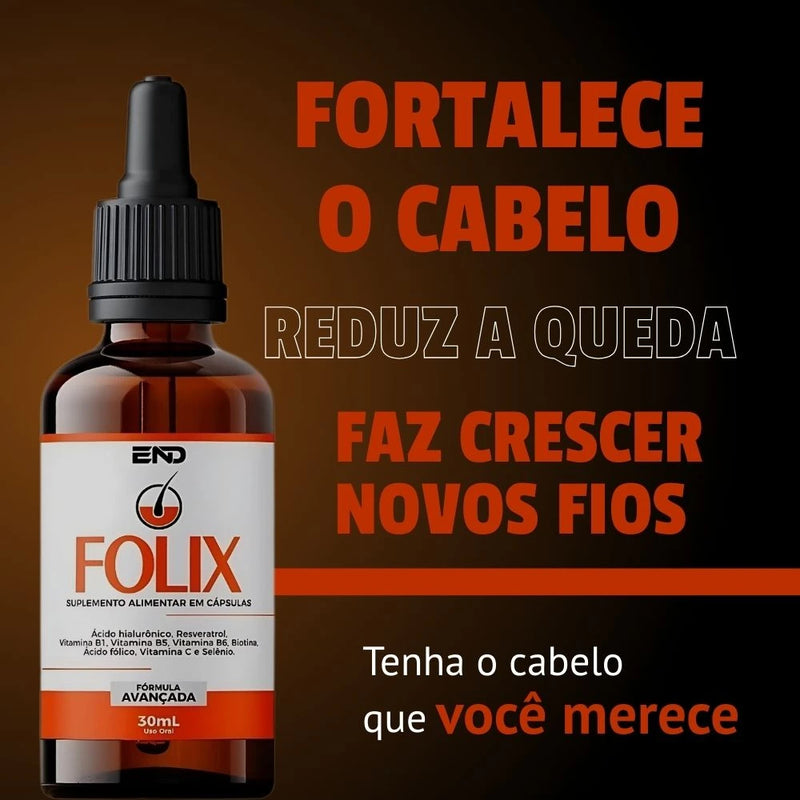 Folix 30ml Original - Cabelos Fortes e Cheios de Vida - ESCOLHA ABAIXO A SUA OFERTA - 2 ou 4 FRASCOS - FRETE GRÁTIS