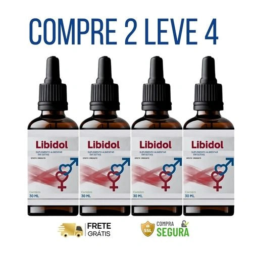 Libidol 30ml Original - Viva Seu Prazer Com Mais Intensidade -Oferta com 2 e 4 Frascos - Frete Grátis