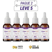 Lipojaro 30ml Original - Queima de Gordura com Mais Energia e Disposição- Kits com 2 e 4 Frascos - Frete Grátis