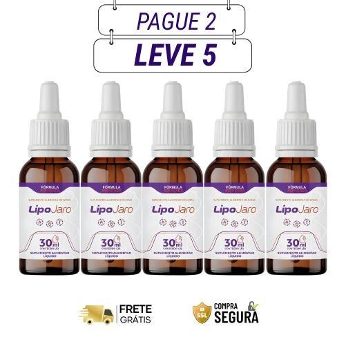 Lipojaro 30ml Original - Queima de Gordura com Mais Energia e Disposição- Kits com 2 e 4 Frascos - Frete Grátis