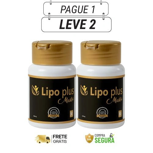 Lipo Plus Master 500mg 30 Cápsulas - Resultados Reais em Poucas Semanas - Kits com 2 e 4 Frascos - Frete Grátis