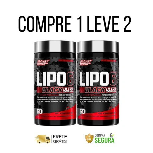 Lipo Six Black - Metabolismo Acelerado, Corpo Definido - Kits com 2 e 4 Frascos - Frete Grátis