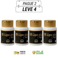 Lipo Plus Master 500mg 30 Cápsulas - Resultados Reais em Poucas Semanas - Kits com 2 e 4 Frascos - Frete Grátis
