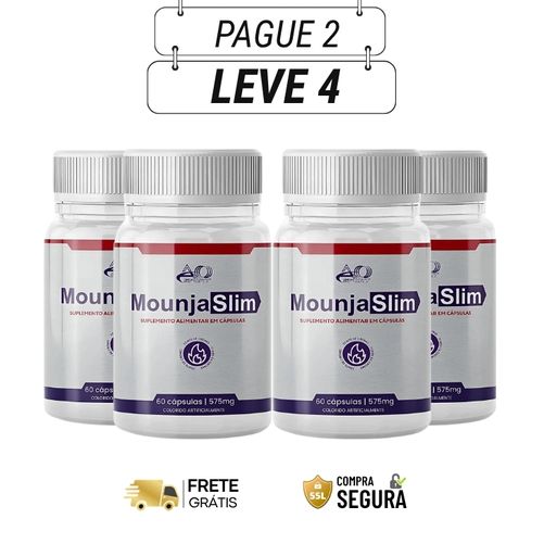 Mounja Slim 60 Cápsulas - Queime Calorias Naturalmente - Kits com 2 e 4 Frascos - Frete grátis