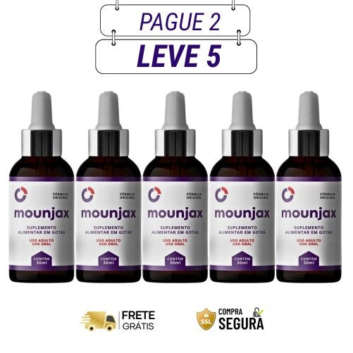 Mounjax 30ml Original – O Poder Que Acelera Sua Queima de Gordura - Kits com 3 e 5 Frascos - Frete Grátis