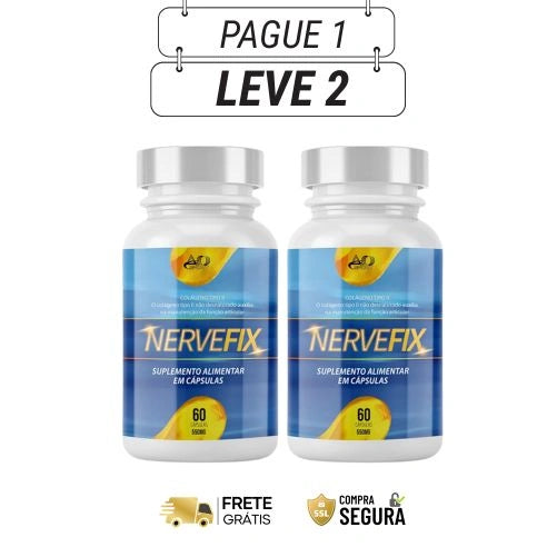 Nervefix - 60 Cápsulas - Conforto, Alívio e Bem-Estar Diário - Kits com 2 e 4 Frascos - Frete Grátis