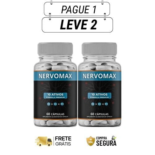 Nervomax 60 Cápsulas -Bem-Estar e Alívio Duradouro - Escolha sua Oferta, 2 ou 4 Frascos - Frete Grátis