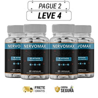 Nervomax 60 Cápsulas -Bem-Estar e Alívio Duradouro - Escolha sua Oferta, 2 ou 4 Frascos - Frete Grátis