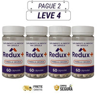 Redux + 60 Cápsulas - Acelere Seus Resultados - Kit com 2 e 4 Frascos - Frete Grátis