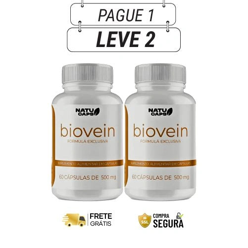 Biovein 60 Cápsulas Original - Leveza e Conforto nas Pernas - Ofertas com 2 e 4 Frascos - Frete Grátis