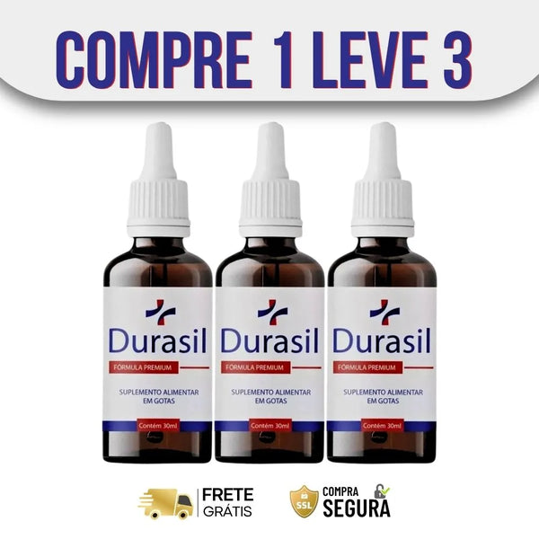 Durasil 30ml Original - Aumente Sua Potência Sexual  - Kits com 3 e 5 Frascos - Frete Grátis