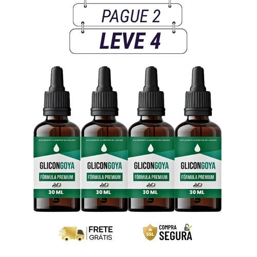 Glicongoya 30ml - Equilíbrio Natural e Bem-Estar em Gotas - Kits com 2 e 4 Frascos - Frete Grátis