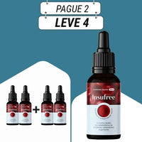 Insufree 30ml Original - Controle da Glicose e Qualidade de Vida Caminhando Juntos - Kits com 2 e 4 Frascos - Frete Grátis