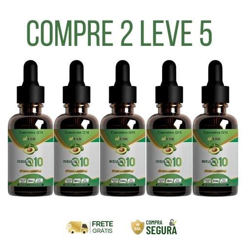 Insulin Q10 30ml - Glicose Equilibrada, Vida Leve -  Ofertas com 2 e 4 Frascos - Frete Grátis