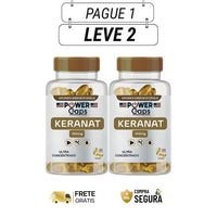 Keranat 300mg 60 Cápsulas - Cabelos Mais Fortes e Cheios de Vida - Kits com 2 e 4 Frascos - Frete Grátis