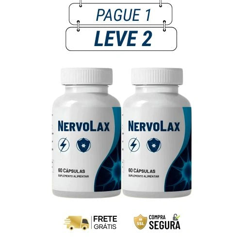 Nervolax 60 Cápsulas - Sua Paz e Tranquilidade em Cada Cápsula - Kits com 2 e 4 Frascos - Frte grátis