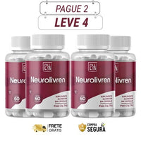NeuroLivren 60 Cápsulas - Conforto e Bem-Estar em Cada Cápsula - Kits com 2 e 4 Frascos - Frete Grátis