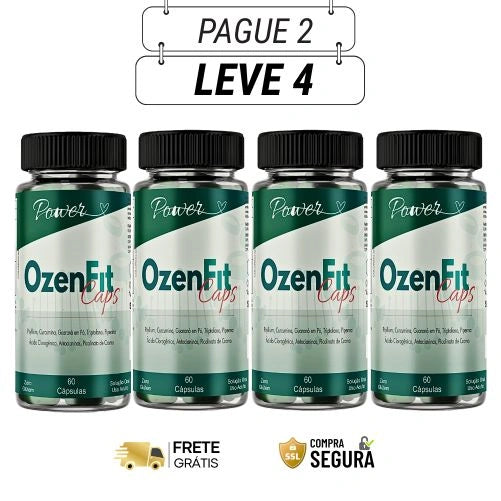 Ozenfit Caps 60 Cápsulas - Emagreça Rapidamente com Foco e Energia - Kits com 2, 3, 4 e 5 Frascos - Frete Grátis