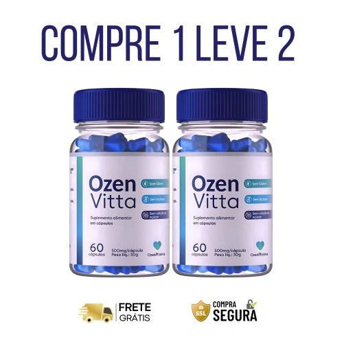 Ozenvitta 500mg 60 Cápsulas - Queime Gordura e Mantenha a Forma - Kits com 2 e 4 Frascos - Frete Grátis