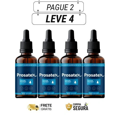 Prosatex 30ml Original - Cuidar da Próstata é Viver Melhor - Kits com 2 e 4 Frascos - Frete Grátis
