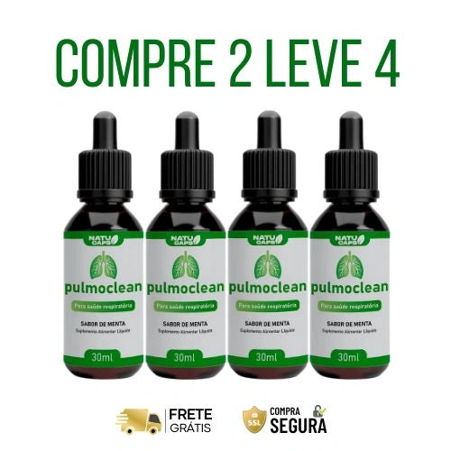 Pulmocleam 30ml Original - Respiração Saudável e Imunidade Reforçada - Kits com 2 e 4 Frascos - Frete Grátis