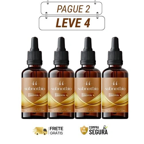 Subnatbio 30ml Original - Fios Mais Vivos e Fortes - Kit com 2 e 4 Frascos - Frete Grátis