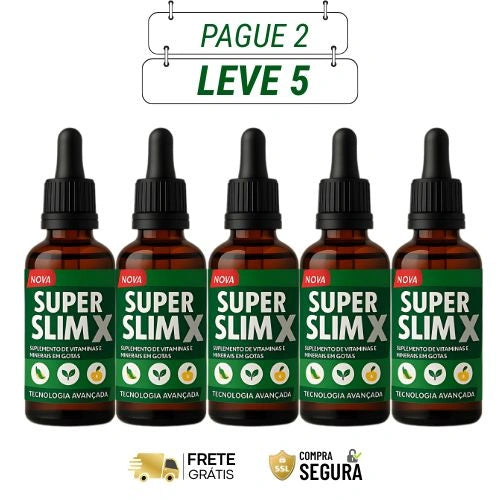 Super Slim X 30ml Original - Emagreça com Leveza e Saúde - Kits com 2 e 4 Frascos - Frete Grátis
