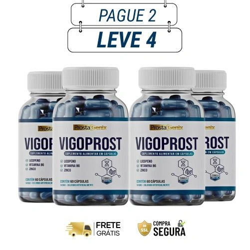 Vigoprost 60 Cápsulas - Proteção Natural e Bem-Estar Diário - Kit com 2 e 4 Frascos - Frete Grátis