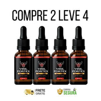 Viril Fortex 30ml Original - Mais Potência, Mais Energia, Mais Vitalidade - Kits com 2 e 4 Frascos - Frete Grátis
